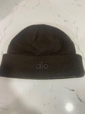 ALO Yoga Unisex Ribbed Beanie - Espresso